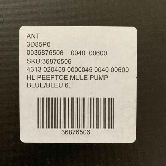 Tracy Reese Blue Peeptoe Mule Heels, size 6 - Picture 7 of 7